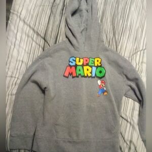 Super Mario Gray Kids Hoodie